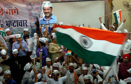 aap sweeps delhi